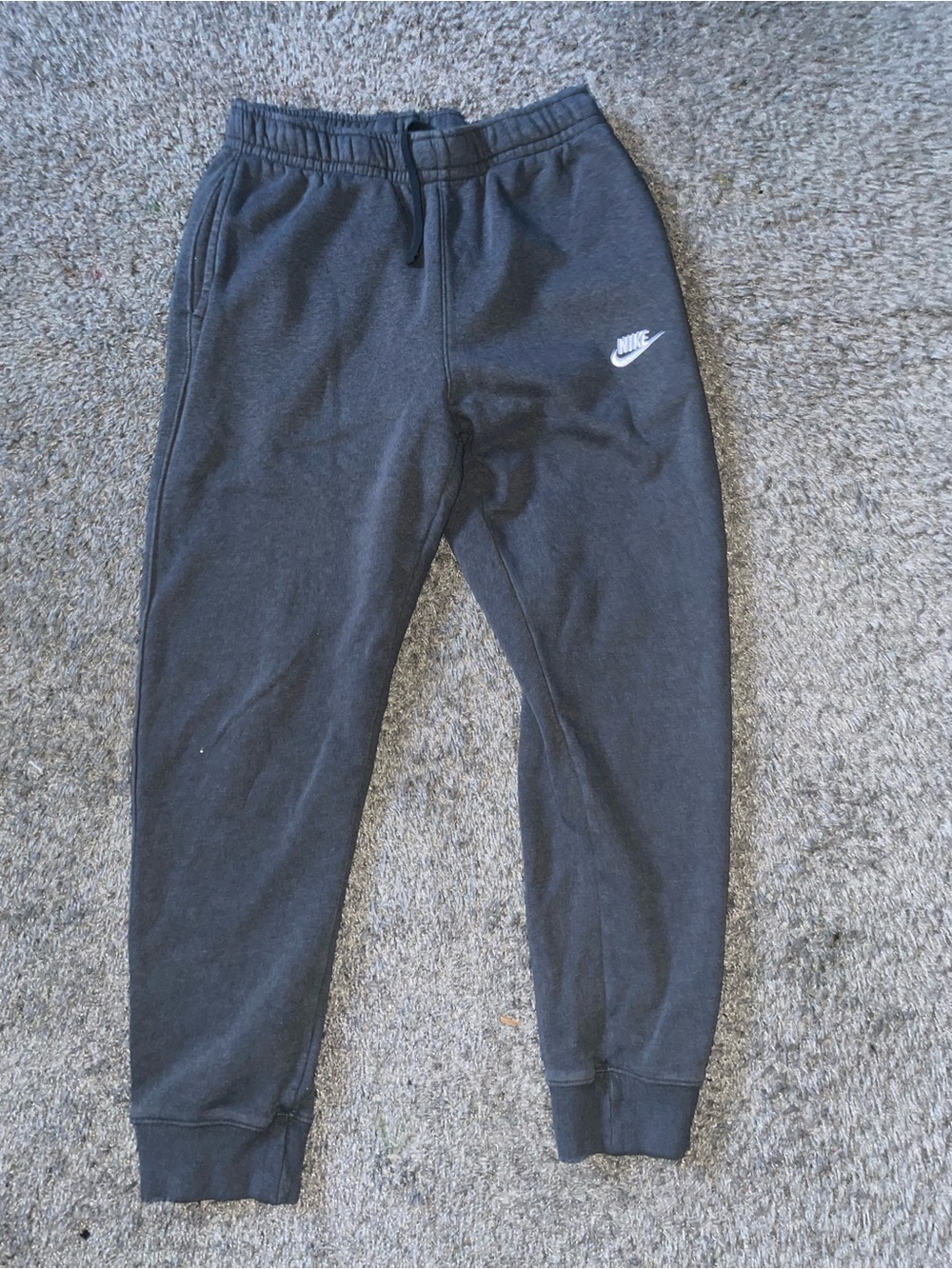 Nike Black Jogger Sweatpants with White Swoosh